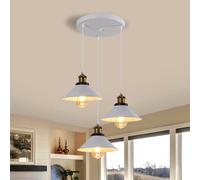 Pheashine Retro White Iron Chandelier 1.2m Diameter E27 Lamp Holder Pheashine White