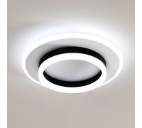 Pheashine Round LED Ceiling Light, 28W Cool White, 30cm Modern Flush Mount in Black Pheashine Black