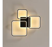 Pheashine Sand Black Square Led Acrylic Ceiling Light,45W Stepless Dimming 3000-6500K With Remote, 220V