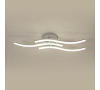 Pheashine Silver Triple Wave Parallel 52X12Cm 18W 4000K Neutral White Led Ceiling Light