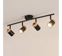 Pheashine Sl eiling Spotlight 4-Light GU10 Rotatable Heads(4 sockets, bulbs not included) in Black Pheashine Black