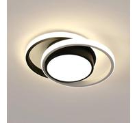 Pheashine Sleek Double Round LED Ceiling Light Black & White 27W Pheashine Black
