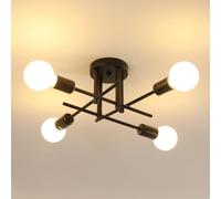 Pheashine Sleek Iron Ceiling Lamp Black 43x43x16cm E27 Lamp Holder | Size: 43 x 43 x 16 cm Pheashine Black 43 x 43 x 16 cm