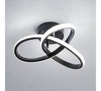 Pheashine Sleek LED Ceiling Light 12W Modern Spiral Design Cold White 6000K in Black Pheashine Black