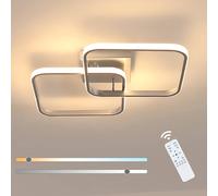 Pheashine Sleek LED Ceiling Light 50W Stepless Dimming Remote Control in Silver Pheashine Silver
