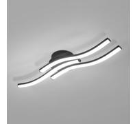 Pheashine Sleek Led Ceiling Light Black Three Parallel 52X12X8Cm 6500K White Light 220V