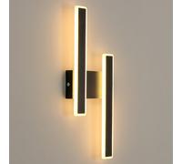 Pheashine Sleek Led Wall Lamp 32W 3000K Warm White Modern Black Acrylic 44X18Cm