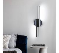 Pheashine Sleek Led Wall Lamp Black 44X12X5Cm White Light 6500K