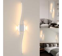 Pheashine Sleek Led Wall Light 3000K Warm Light Modern Wave Design For Living Room Hallway Bedroom