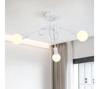 Pheashine Sleek Modern Ceiling Light 3 Bulb Silver Semi Flush Mount For Living Room Kitchen Dining Room