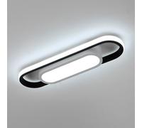 Pheashine Sleek Oval Led Ceiling Light 21W 6500K Daylight Black And White 40X10.5X5Cm