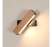 Pheashine Sleek Rectangle Wall Light Black Wood Led 4W 3000K Warm White Slim Design 21X8X5Cm