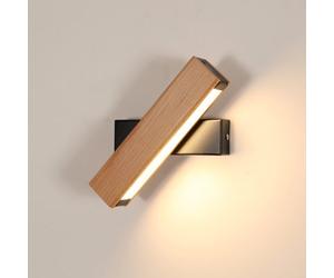 Pheashine Sleek Rectangle Wall Light Black Wood Led 4W 3000K Warm White Slim Design 21X8X5Cm