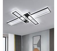 Pheashine Sleek Rectangular Chandelier LED Ceiling Light Black 120x80x6CM 65W | Size: 120 x 80 x 6 cm Pheashine Black 120 x 80 x 6 cm