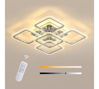 Pheashine Sleek Square Acrylic LED Ceiling Light 74W 56x56cm in White | Size: 56x56 cm Pheashine White 56x56 cm