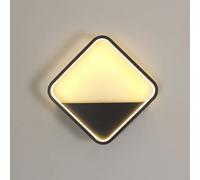 Pheashine Sleek Square Led Wall Light 20W 3000K Warm White Black Aluminum 25X25X5Cm