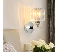 Pheashine Sleek Wall Lamp Chrome Round 24x12x18CM E27 Lamp Holder in Silver | Size: 24 x 12 x 18 cm Pheashine Silver 24 x 12 x 18 cm
