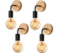Pheashine Sleek Wall Lamp Set E27 4 Pack For Living Room Bedroom Hallway(Includes Light Bulb)
