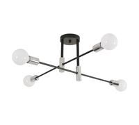 Pheashine Stylish 4-Light Sputnik Ceiling Light Black Chrome Finish Pheashine Black