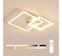 Pheashine Stylish Ceiling Light Sand White Double Frame Smart Control 51Cm Stepless Dimming 34W Ra80 Directional Lighting