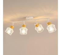 Pheashine Stylish Ceiling Light With Rotatable Spotlights 73cm E27 Bulb With Light Bulb in White Pheashine White
