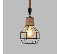 Pheashine Stylish Hemp Rope Chandelier Light Fixture For Kitchen Bedroom Dining Room