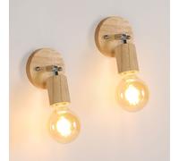 Pheashine Stylish Wall Light E27 Holder 10X10X14Cm Includes Bulb 2-Pack (Includes Light Bulb)