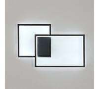 Pheashine Wall Lamp,black Square Aluminum Wall Lamp 34W 6500K White Light Suitable For Living Room, Bedroom, Hallway