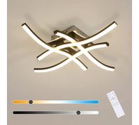 Pheashine Wave LED Ceiling Light, 28W Dimmable 3000-6500K with Remote, 45cm in Black Pheashine Black