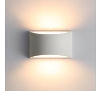 Pheashine White 20cm Geometric Plaster Wall Light 7W 3000K Warm White LED Pheashine White