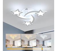 Pheashine White 3 Ceiling Light Flush Mount with 3CCT Wall Switch Control Pheashine White