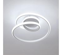 Pheashine White LED Ceiling Light, 36W 6500K Cool White, 30cm Modern Flush Mount Pheashine White