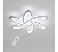 Pheashine White Led Ceiling Light 6-Head Flush Mount With Cct Dimming And Remote Control