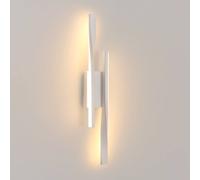 Pheashine White LED Wall Sconce, 16W 3000K Warm Light, 42cm Modern Bedroom Lamp Pheashine White