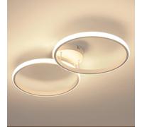 Pheashine White Round Frame Led Aluminum Ceiling Light Warm Light