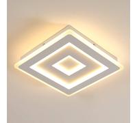 Pheashine White Square LED Ceiling Light, 36W 3000K Warm White, Acrylic Fixture Pheashine White