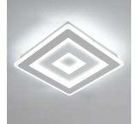 Pheashine White Square LED Ceiling Light, 36W 6500K Cool White, Acrylic Fixture Pheashine White