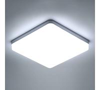 Pheashine White Square LED Ceiling Light, 36W 6500K Modern Flush Mount, 23cm Pheashine White