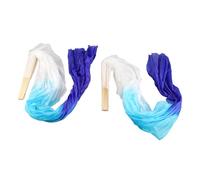 Phefop 1 Pair Dance Fan,Soft Beautiful Classical Dancing Fan Performance Learning 1.5m for Enhancing Stage Visual Effect (Lake Blue and Royal Blue)