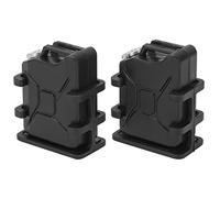 Phefop 1 Pair RC Car Simulated Fuel Tank, Vehicle Scale Accessories Mini Oil Can Decoration Accessory for 1/8 /10 SCX10 RC Crawler Car Realistic Scale Fuel Tank Upgrade Parts Pair (Black)