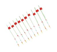 Phefop 10 Piece Ice Fishing Rod Tips Replacement ABS Pole End Set 4.1in Sensitive Flexible Rod Top Ends for Winter Hardwater Fishing Anglers Targeting Perch Walleye Trout