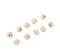 Phefop 100Pcs Unfinished Octagonal Wood Beads for Jewelry Making, Unfinished Wood Jewelry Making, Lightweight and Anti Fade, Natural Hemu Beads for Necklaces Kids Painting and
