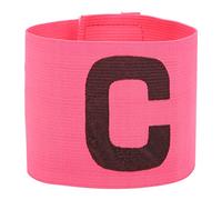 Phefop 10Pcs Soccer Captain Armband, Adjustable Breathable Captain Arm Bands for Soccer C Word Elastic Nylon Sports Wrist Arm Band for Kids Youth Adults (Pink)