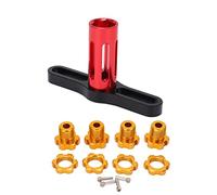 Phefop 17MM Hex Nuts Splined, Aluminum Alloy Wheel Hubs, Easy Install for 5353X E- Summit RC Car (Gold)