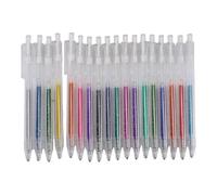 Phefop 18 Colors Gel Ink Pen Set, Retractable Glitter Drawing Pens with Smooth Flowing 1.0mm Tip for Journal Coloring Calendar Decoration