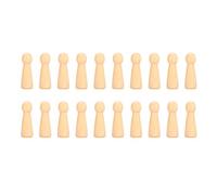Phefop 20PCS Unfinished Wood Dolls, 2.6x0.9in Hand Painted Peg People Quality Crafts People Dolls for Arts Wedding Party Home Decoration Cake Toppers Painting