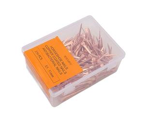 Phefop 250Pcs Horseshoe Nails, Plated Copper Hoof Nails for Equestrian Riding Equipment, 45mm for Horse Racing Training (51mm E5)