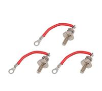 Phefop 25A ZX25 12 Generator Diode, Iron Material, 3Pcs Easy Installation, Ideal for Generators and Repairs (Positive Red Line)