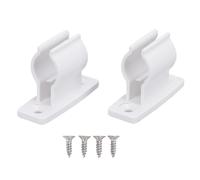 Phefop 2Pcs RV Awning Crank Holder Clip Plastic Awning Crank Rod Wall Mount Bracket with Wrap Around Clamp Design for RV Camping Trailer Motorhome Campers