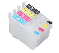 Phefop 4 Color Ink Color Permanent Chips Chips Suitable Prints for Printing Photographic Documents, PP Black Cyan Magenta Material (T3471/T3472/T3473/T3474/34XL)
